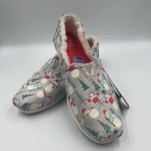 NEW TOMS Snowman Women’s Alpargata Size 8.5 Slip On Loafers Glow In The Dark